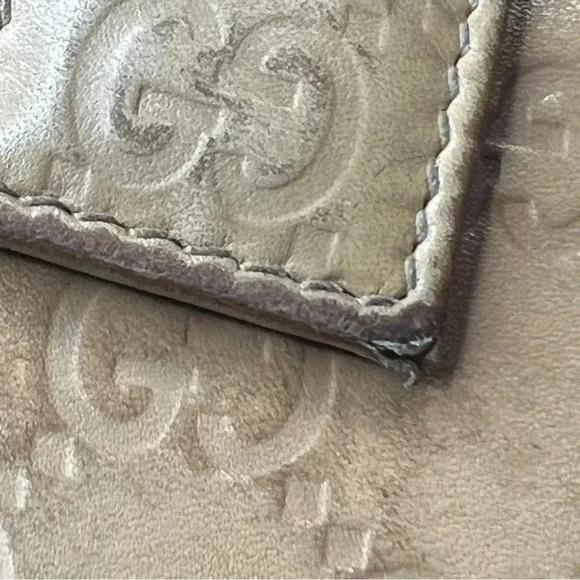 Authentic Gucci Vintage Tan Long Wallet Made In Italy Monogram Women’s - Picture 11 of 15